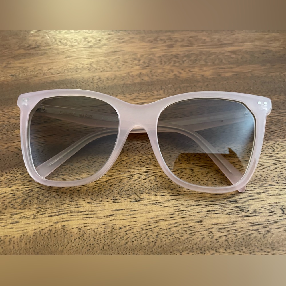 CELINE
55mm Cat Eye Sunglasses - Pink/Gradient Green